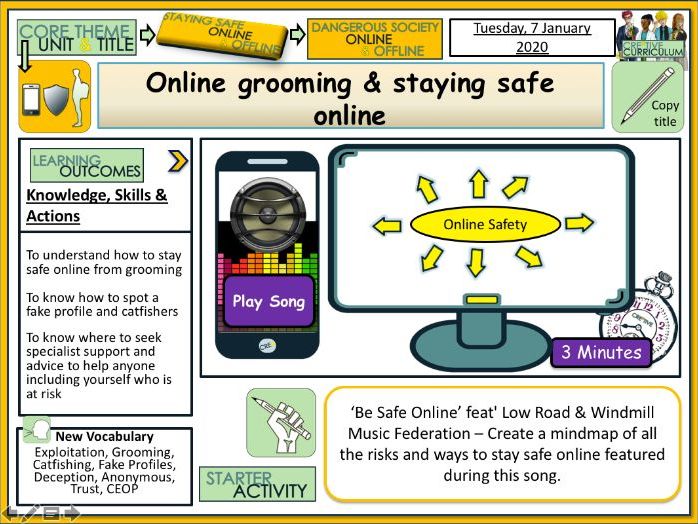 Online grooming & staying safe online