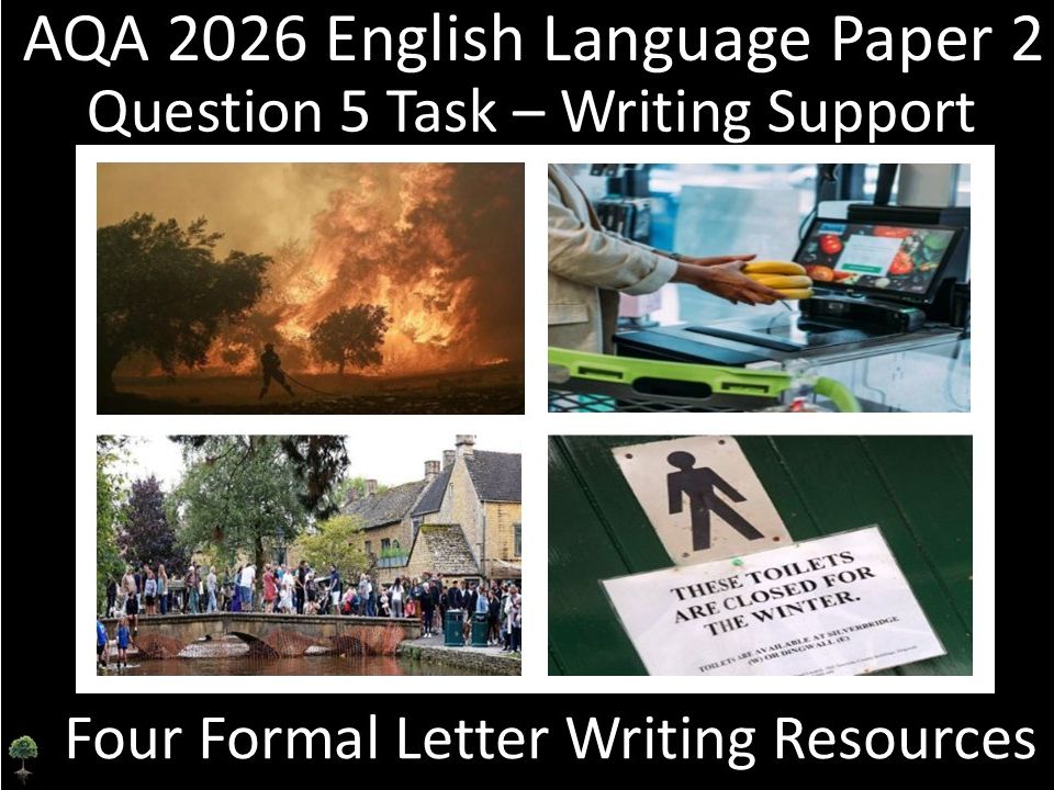 Question 5: AQA 2026 English Language Paper 2 | Four Formal Letter Writing Resources