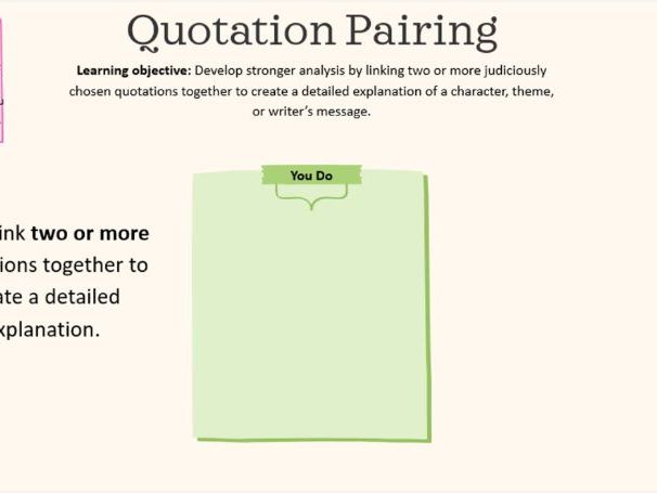 Quotation Pairing Strategy