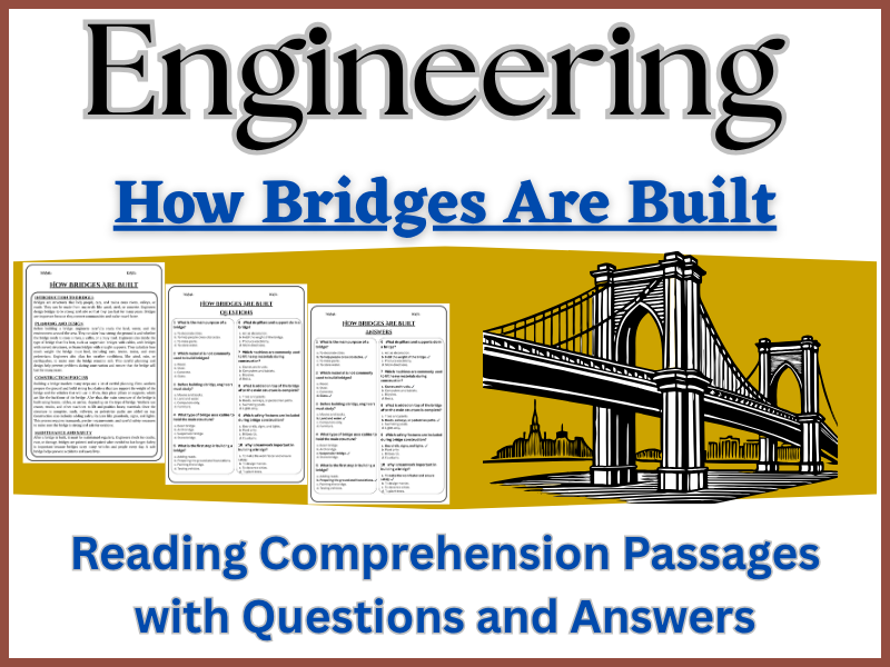 How Bridges Are Built: Reading Comprehension – Fun, Interactive & Ready-to-Print