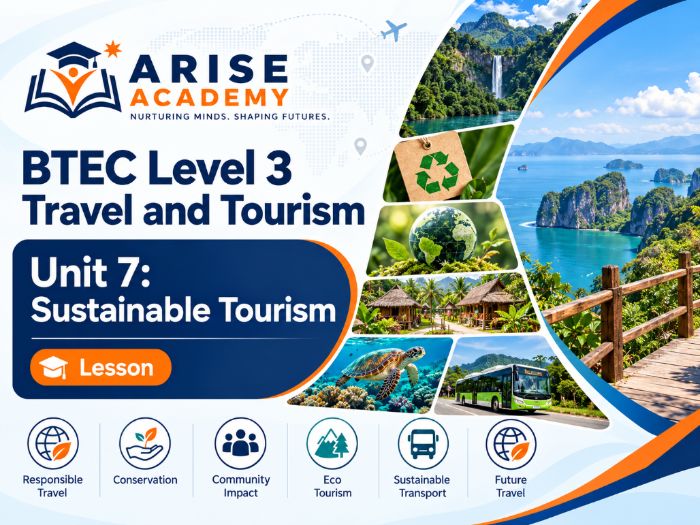 BTEC Level 3 T&T | Unit 7: Sustainable Tourism | Lesson