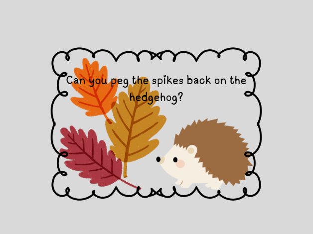 Can you peg the spikes back on the hedgehog?