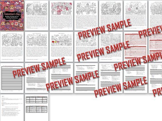 Valentine’s Day Reading Comprehension Packet | History, Origins, & Fascinating Facts 30+ Pages