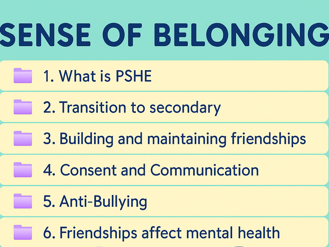 Sense of Belonging PSHE Year 7 Module