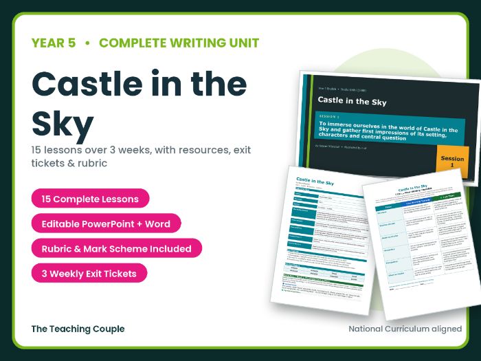 Castle in the Sky | Year 5 English Unit | 15 Complete Lessons + Resources + Mark Scheme