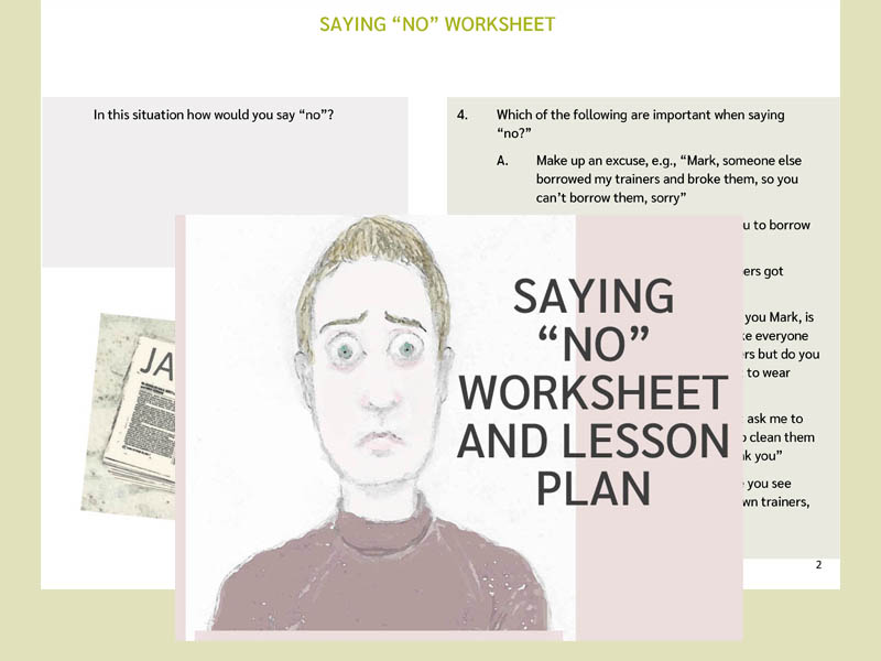 Boundaries (Saying "No") Worksheet and Lesson Plan (UK)