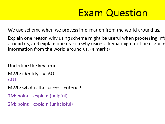 2025 spec AQA psychology the cognitive approach