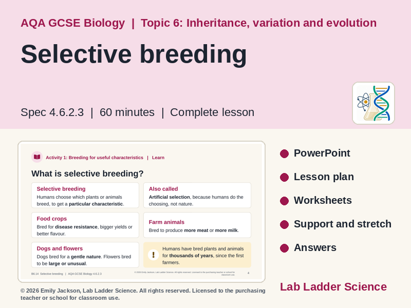 B6-14 Selective Breeding: AQA GCSE Biology
