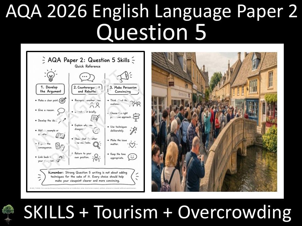 Question 5: AQA 2026 English Language Paper 2 | Skills + Tourism and Overcrowding