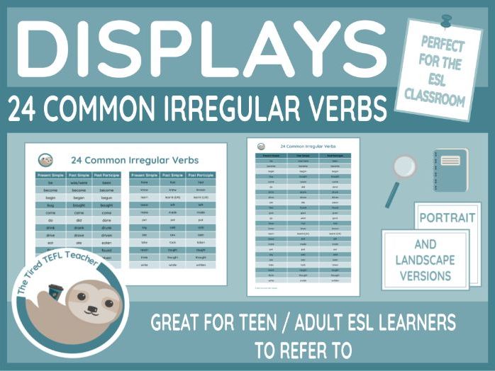 ESL Common Irregular Verbs List