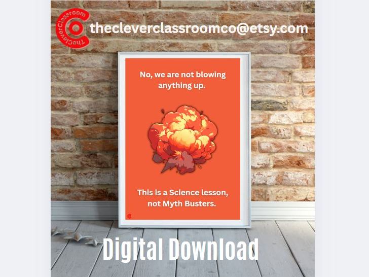 Funny and Sarcastic Secondary Science Classroom Poster