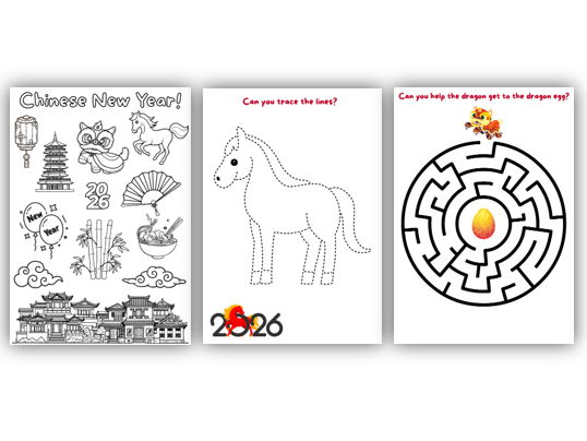 Chinese New Year Themed Activity Booklet - Year of the Horse 2026