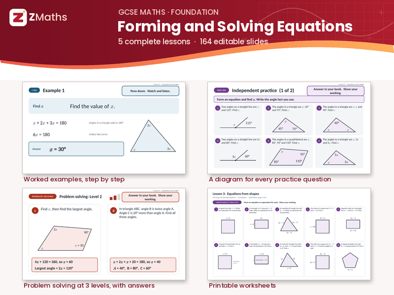 Forming and Solving Equations