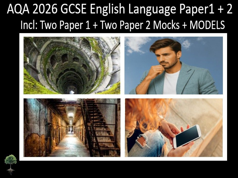 Four AQA 2026 GCSE English Language Paper 1 + 2 Mocks | Models