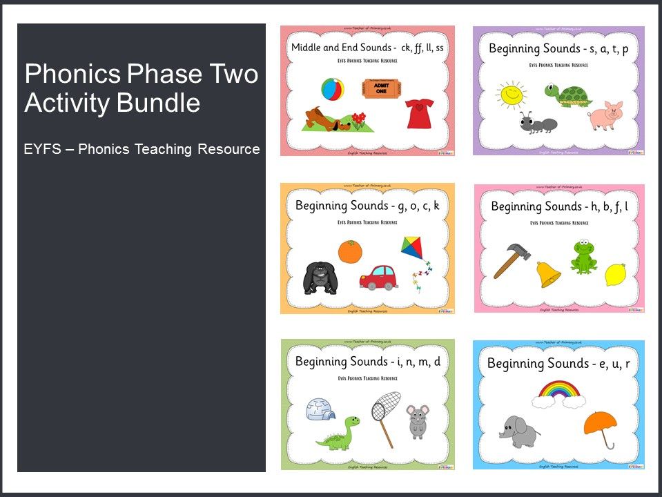 Phonics Phase Two Activity Bundle EYFS Teaching Resources
