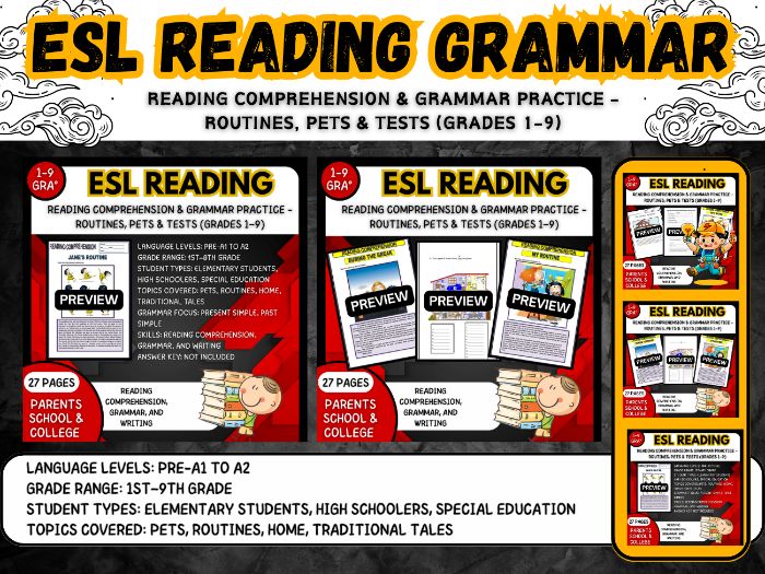 Reading Comprehension & Grammar Practice