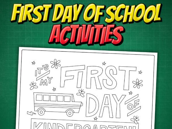First Day of School Activities | Back to School coloring page for Kids