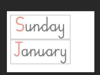 Days of the week