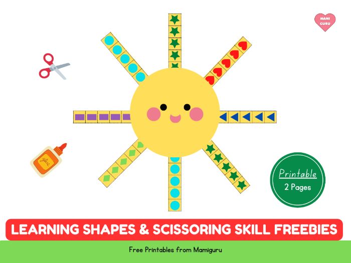 Scissor Skills & Shape Recognition Freebies