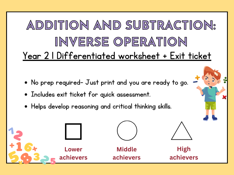 Year 2| Addition & Subtraction| Inverse operation