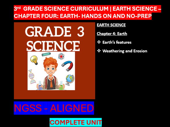 Grade 3 Science Curriculum Earth Science -EARTH IN SPACE | NGSS