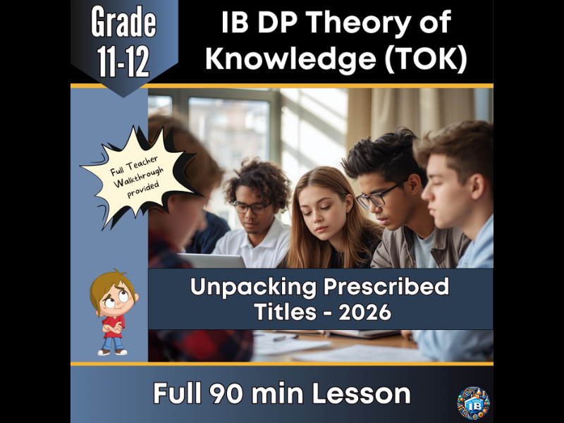 IB DP Theory of Knowledge (TOK): Unpacking the Prescribed Titles 2026