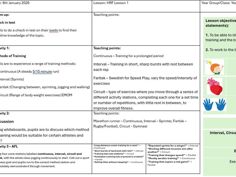 Year 6 - Health Related Fitness