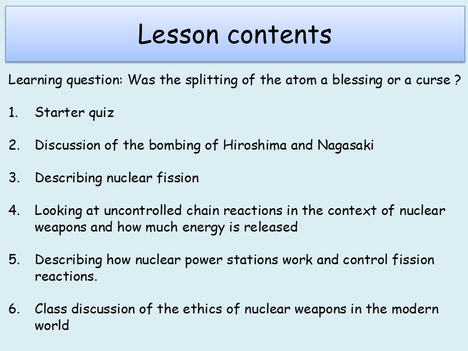 AQA P7.7 Nuclear fission