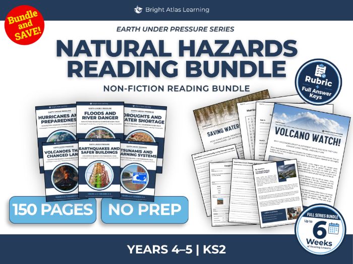 Natural Disasters Reading Comprehension Bundle | KS2 Years 4–5