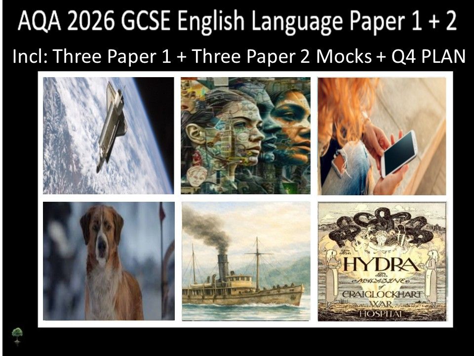 Six AQA 2026 GCSE English Language Paper 1 + 2 Mocks | Q4 Plan