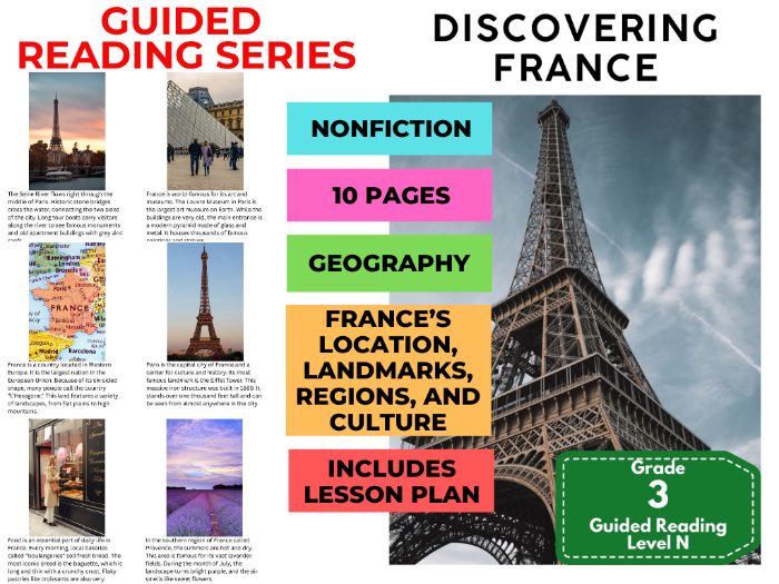 Discovering France: Guided Reading Level N with Lesson Plan