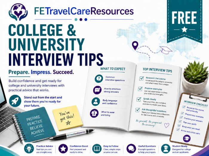 FREE College and University Interview Tips Guide | 16+ Learners