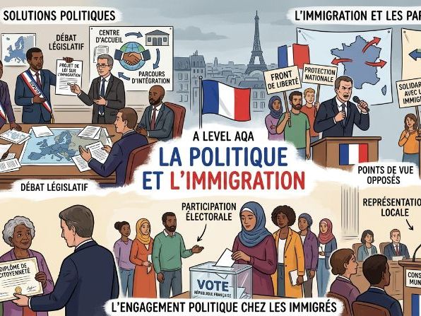 LA POLITIQUE ET L’IMMIGRATION  A-Level Unit 6 French FULL TOPIC  with answers