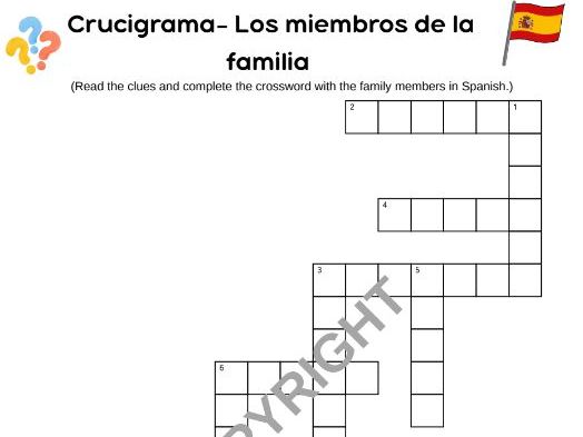 Mi Familia Crossword