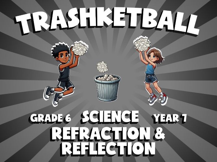 Refraction & Reflection TRASHKETBALL Science Game | No-Prep Year 7 Review Activity