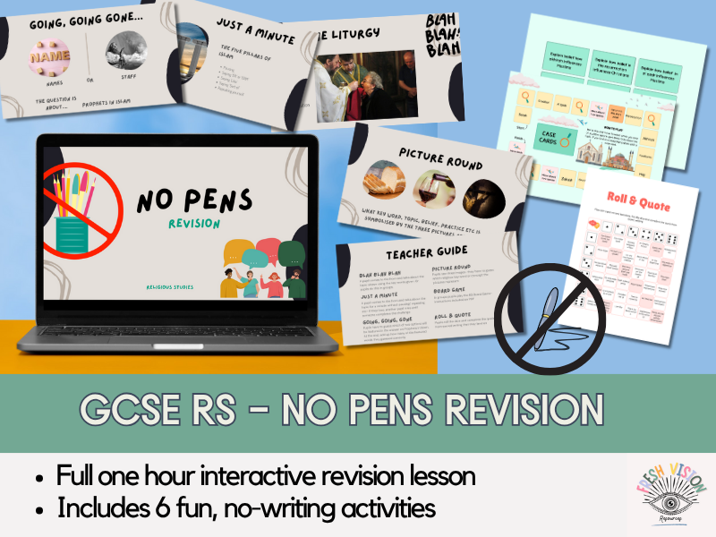 No Pens Revision Lesson – Fun & Engaging GCSE Religious Studies Activities