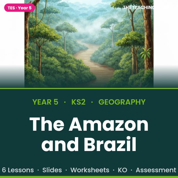 Amazon Rainforest Brazil | Year 5 Geography | Biome Deforestation Layers | 6