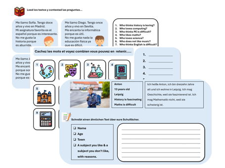 School Subjects (French, German & Spanish) – Ready-to-teach