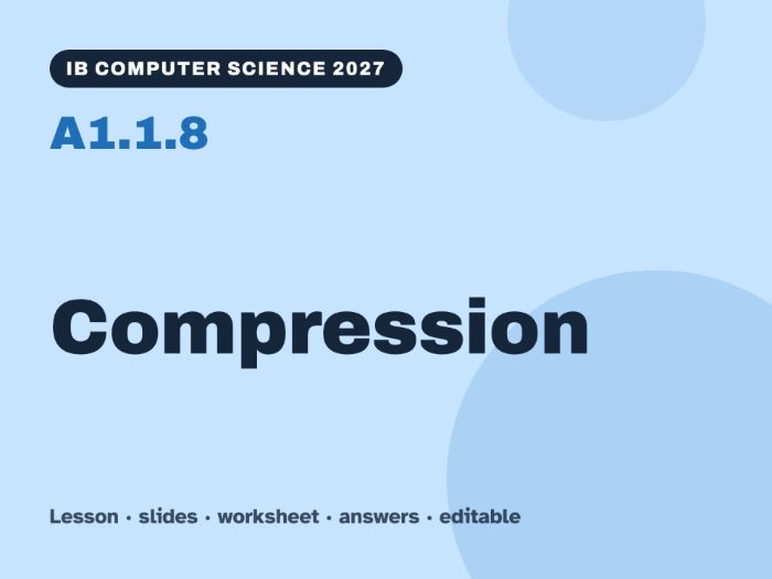 IB Computer Science 2027 – A1.1.8 Compression – Lesson & Worksheet