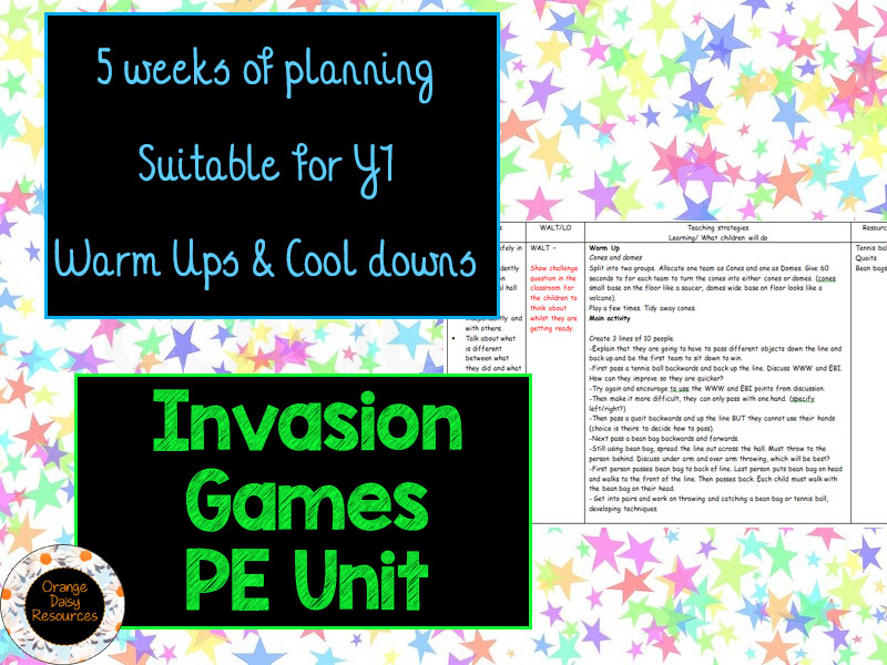 Y1 Invasion Games Planning (5 weeks) Teaching Resources
