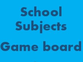 School Subjects Game Board for Smartboard