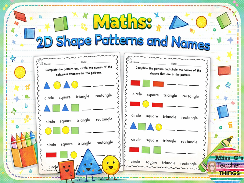 Year 1 2d shape patterns and names