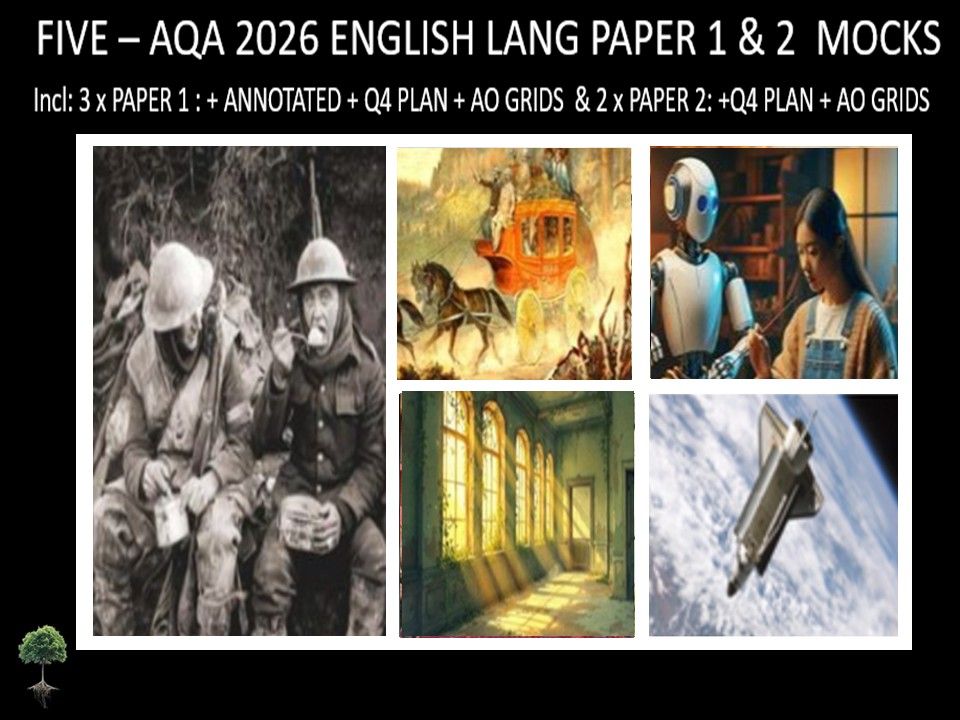 FIVE - AQA PAPER 1 & 2 | 2026 FULL MOCKS | ANNOTATED | Q4 PLAN | AO GRIDS