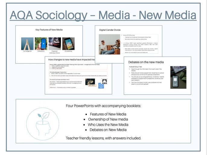 Sociology AQA Media Unit - New Media Lesson Pack