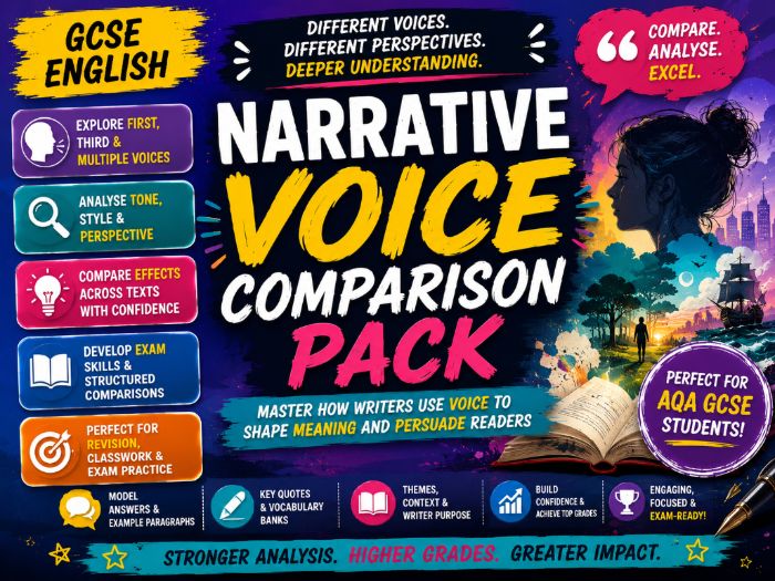 GCSE English Narrative Voice Comparison Pack