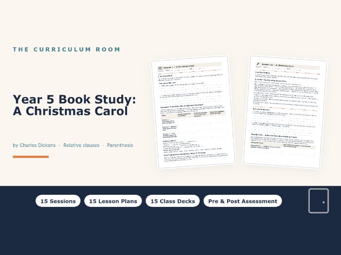 A Christmas Carol Whole-Class Reading Unit: 15 Lessons & Slides | Year 5
