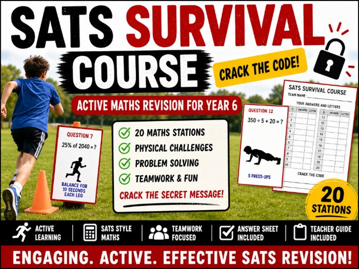Year 6 SATs Maths Survival Course – Active Revision Lesson