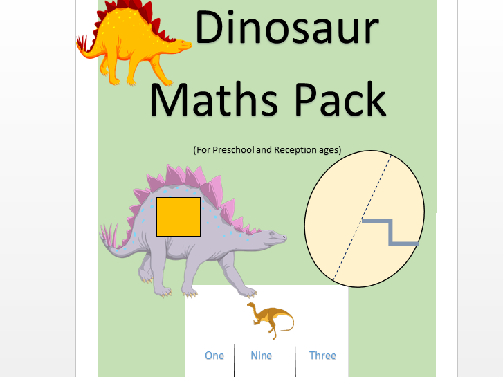 Dinosaur maths resource pack for preschool and reception ages