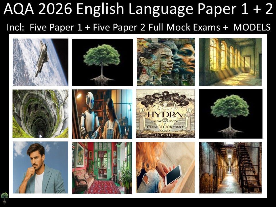 Ten AQA 2026 English Language Paper 1 + 2 Mocks | MODELS