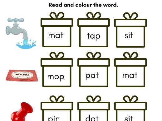 CVC Word Match – Choose the Correct Word